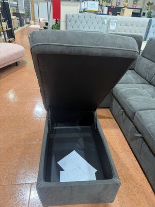 Sofá rinconera gris 7 plazas