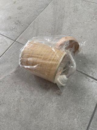 Aplique de pared tejido madera y plástico