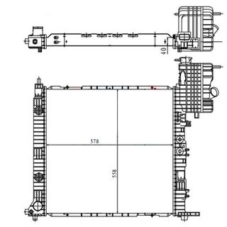 Radiador MERCEDES Vito 108 D/TD 95-
