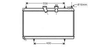 Radiador CITROEN C5 II 2.2 HDi/C5 III/C6/C8 // PEUGEOT 407 2.2 HDI / 807 // FIAT Ulysse 2.2 JTD // LANCIA Phedra