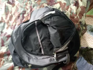 Mochila Jansport Negra y Gris