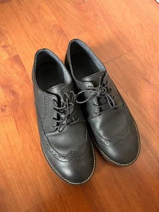 Zapatos de vestir de piel azul marino niño