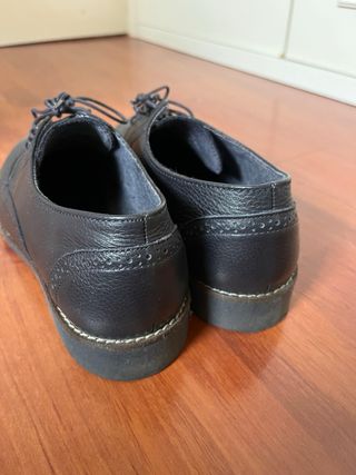 Zapatos de vestir de piel azul marino niño
