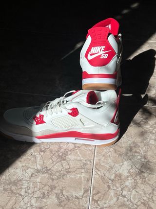 Zapatillas Air Jordan 4 Retro Blanco Rojo