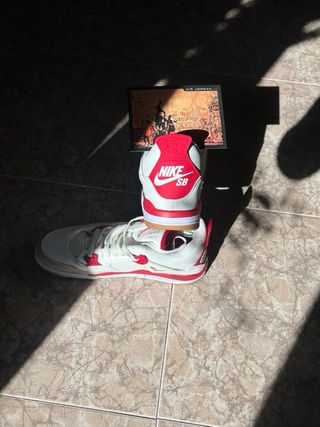 Zapatillas Air Jordan 4 Retro Blanco Rojo