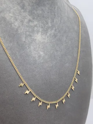 Gargantilla acero quirúrgico chapado oro