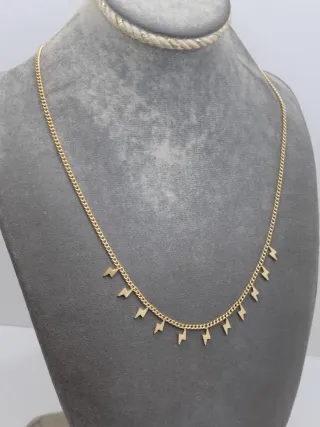 Gargantilla acero quirúrgico chapado oro