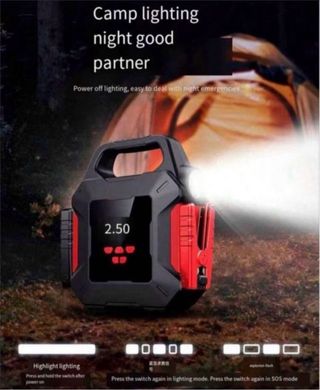 Arrancador Batería + Compresor Aire 39800mAh NUEVO