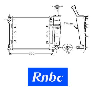 Radiador FIAT 500 1.2i 07-