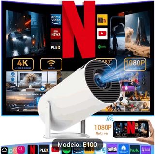 Mini Proyector Compatible con 4K y 1080P Nativo,