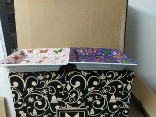 Pareja Ceniceros Cerámica Mariposas