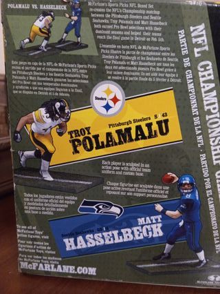 Figuras NFL McFarlane Polamalu y Hasselbeck