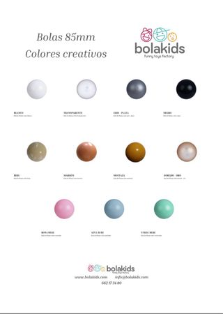 Bolas para eventos de diferentes tamaños y colores