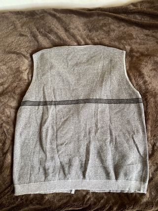 Chaleco gris de punto para hombre