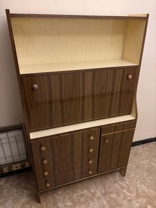 Conjunto Muebles Madera y Metal