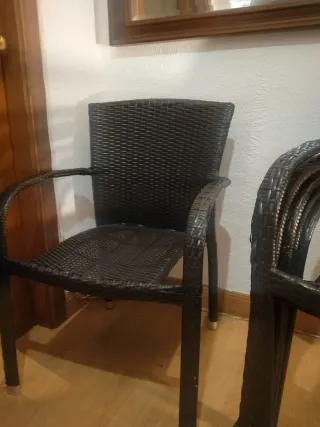 Pack 12 Sillas Terraza Ratán y Aluminio