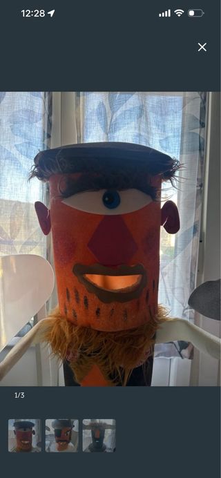 Cabezudo hecho a mano de tartalo