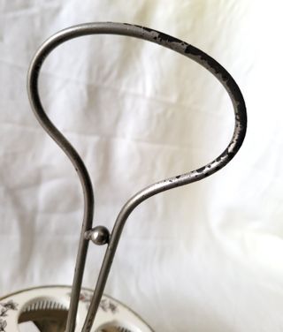 Cestino oliera vintage con 4 vasetti