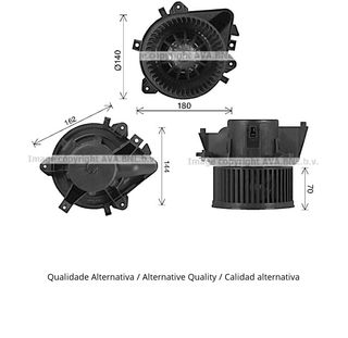 Ventilador de cabina FIAT Idea (350) 03- // LANCIA Musa (350) 04-12 / Ypsilon (843) 03-11