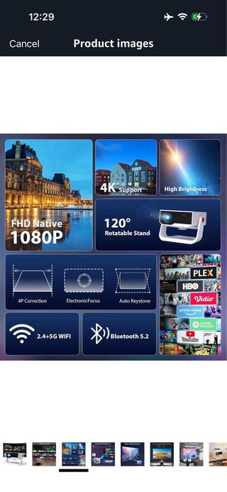 Smart Projector with WiFi and Bluetooth