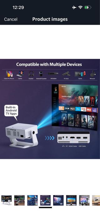 Smart Projector with WiFi and Bluetooth