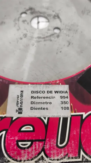 Dos discos de corte Freud 350mm