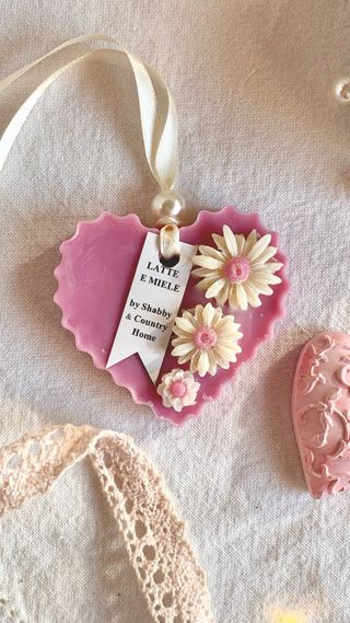 Cuore Cera Artigianale Latte e Miele