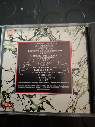 CD Commodores All the Great Love Songs