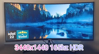 Monitor Ultrawide HDR, 34', 165hz, 1ms, G-sync