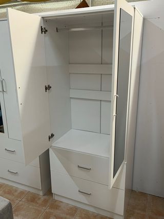 Armario ropero 2 puertas con espejo! nuevo