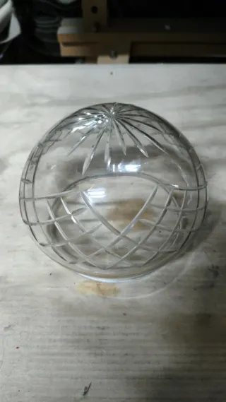 Coppa lampada vetro decorata