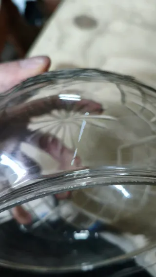 Coppa lampada vetro decorata