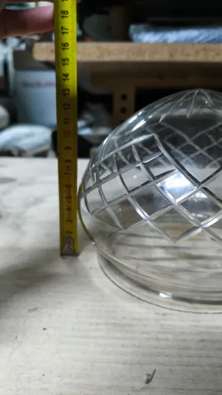 Coppa lampada vetro decorata