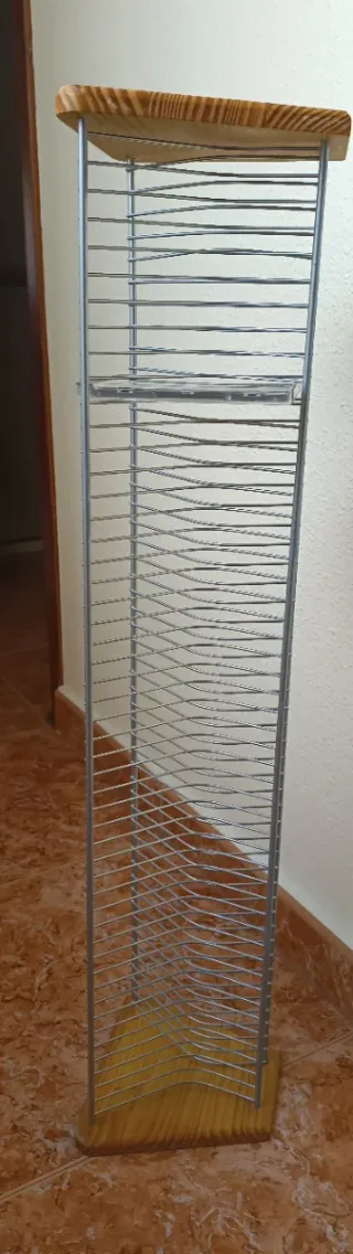 Estantería para CDs de Madera y Metal
