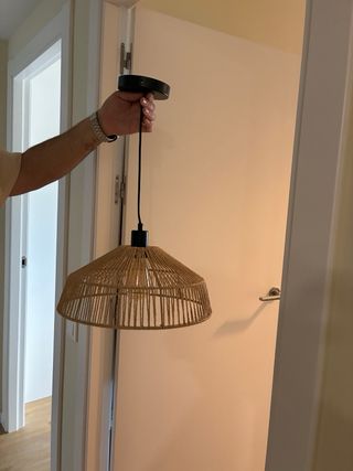 Lámpara de Techo Estilo Boho / Rattan