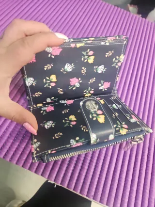 Billetera mujer floral 10x16cm