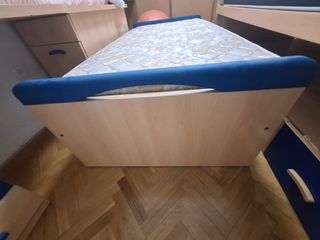 Cama juvenil con cajones y colchón