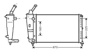 Radiador LANCIA Y 1.2 8v/16v 00-