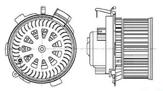 Ventilador de cabina CITROEN Xsara Picasso 00- // PEUGEOT 206 98- / 307 02-