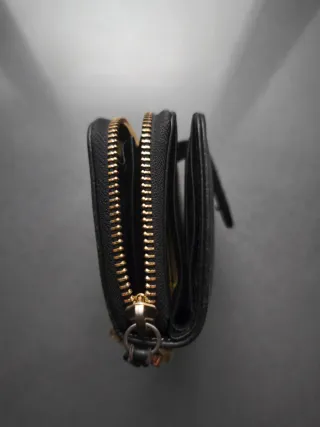 Billetera Tous Negra con Logo Repetido