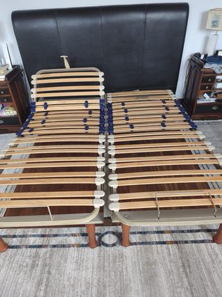 Somier articulado Hukla madera de haya y colchones