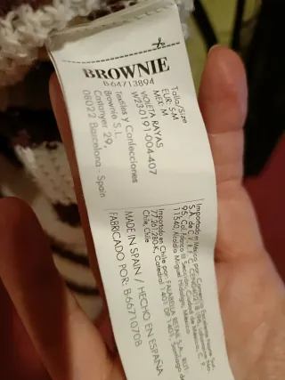 Jersey Brownie Rayas Frías Talla S/M