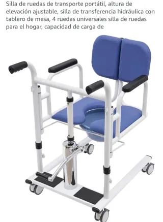 Silla de ruedas elevable con mesa