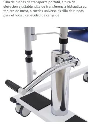 Silla de ruedas elevable con mesa