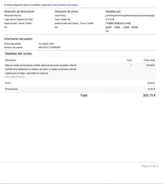 Silla de ruedas elevable con mesa