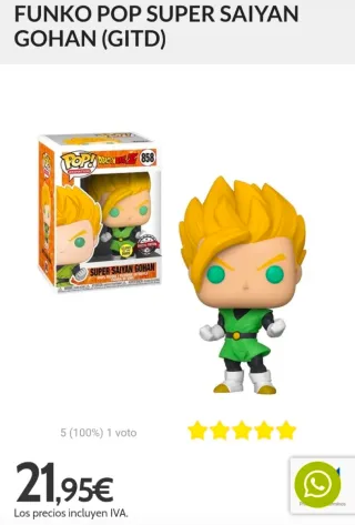 Funko Pop Videl y SS Gohan Dragon Ball Z