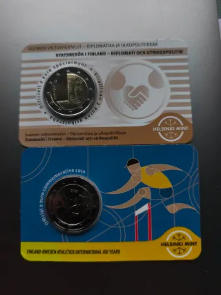 2 Tarjetas Moneda Finlandia 2025