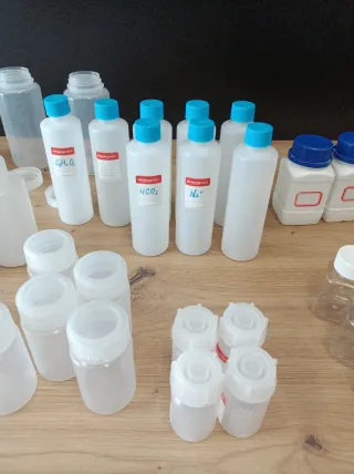 Botes de laboratorio plástico