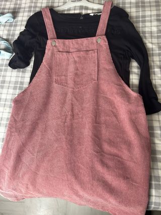 Falda Peto Shein Rosa Corduroy