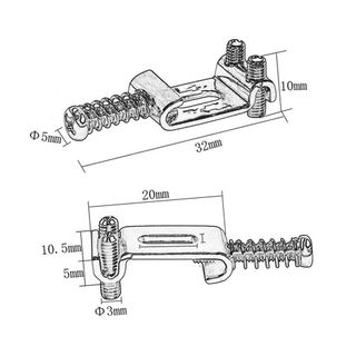 6 Patines guitarra selletas Puente (logos Fender)